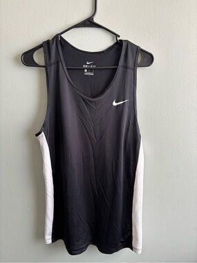 Nike Black and White Dri-FIT Athletic Tank Top